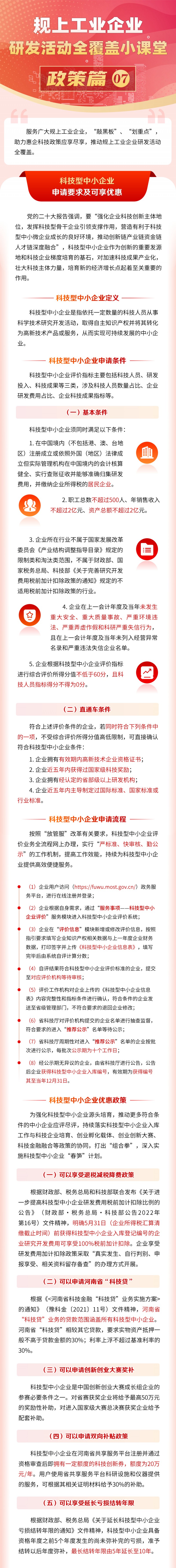 規(guī)上工業(yè)企業(yè)研發(fā)活動(dòng)全覆蓋小課堂--科技型中小企業(yè)申請(qǐng)要求及可享優(yōu)惠
